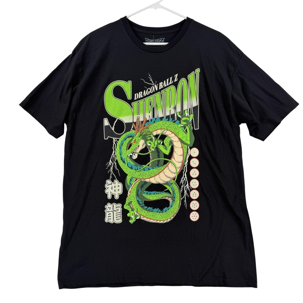 Dragon Ball Z Shirt Mens XL Black Shenron Dragon Graphic Tee Y2K‎ Anime NWT